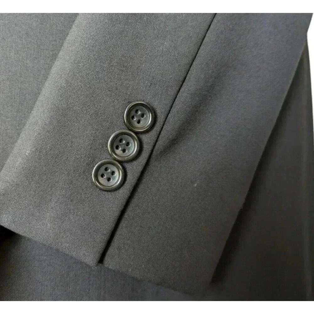 Armani Collezioni Black Wool Blend 3 Button Notch Blazer Size 36R Made In Italy - Picture 7 of 12